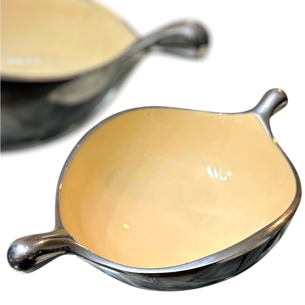 Lunares San Francisco By Nima Oberon Pod Bowl  Aluminum Cream Enamel-Modern